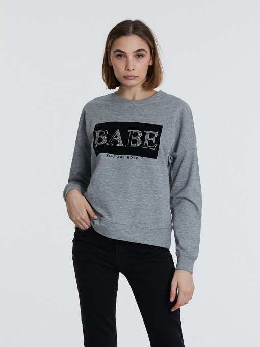 Худи и свитшоты Piazza Italia модель 45332_grey med Фото