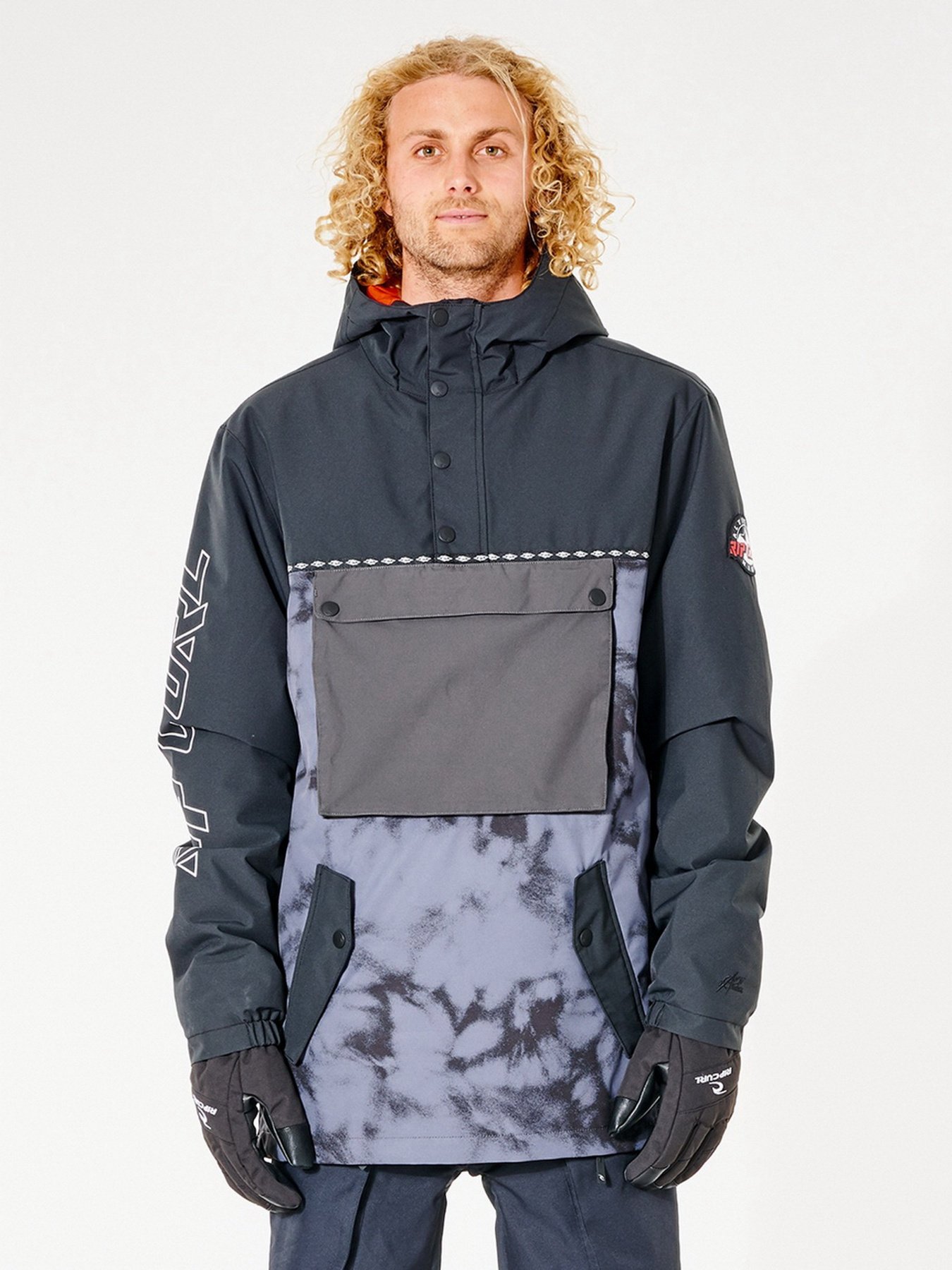 Куртки та дублянки Rip Curl Primative Anorak модель SCJCT4-97 Чорний, сірий Фото