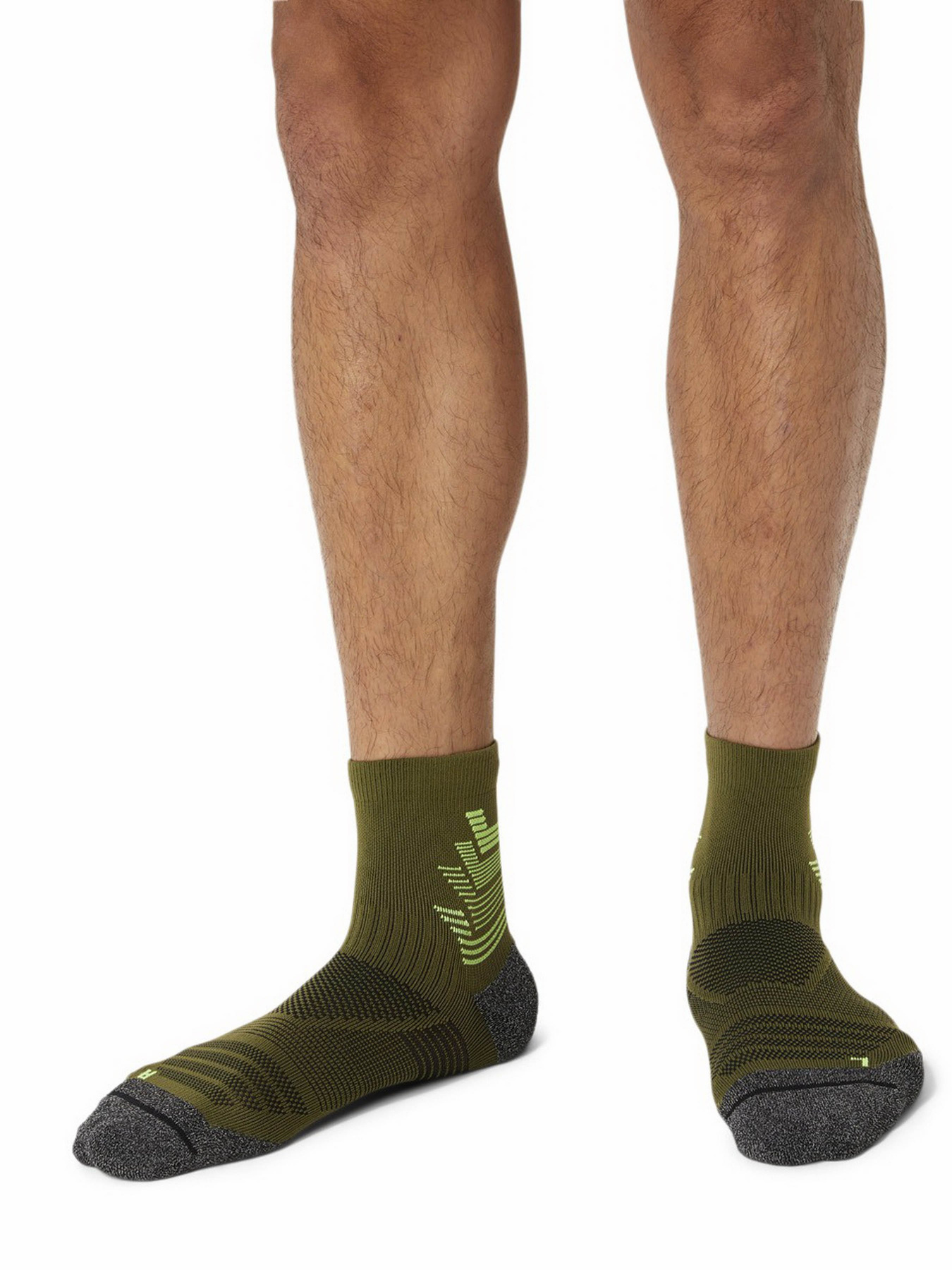 Шкарпетки та гольфи Asics Racing Run Quarter модель 3013A865-300 Зелений, жовтий Фото