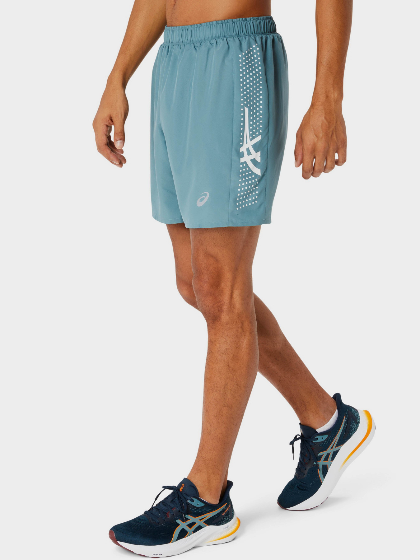 Шорти Asics Icon модель 2011C730-401 Бірюзовий, білий Шорти Asics Icon модель 2011C730-401 Бірюзовий, білий Фото