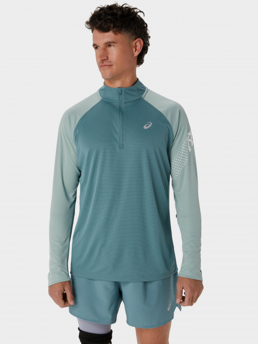 Худі та світшоти Asics Icon Ls 1/2 Zip модель 2011C732-401 Зелений Фото