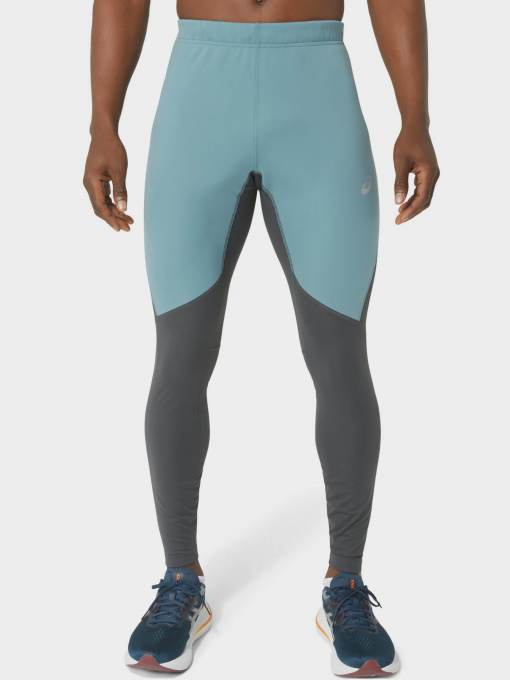 Брюки Asics Winter Run Tight модель 2011C881-020 Сірий, бірюзовий Фото
