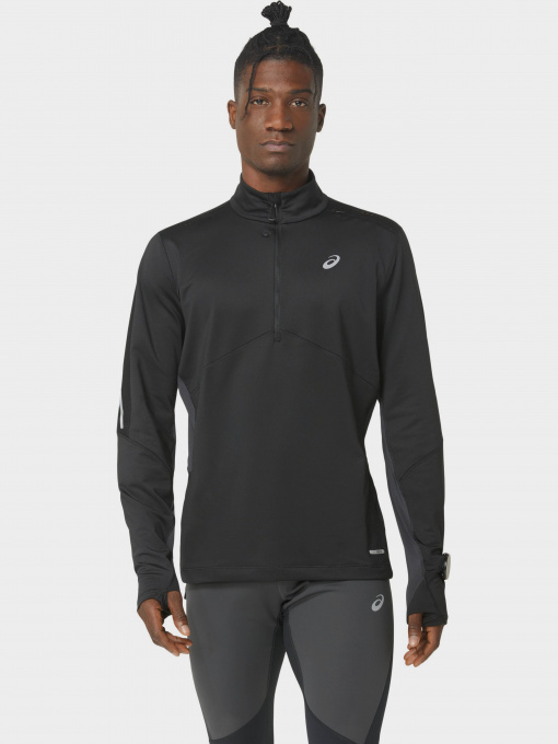 Худи и свитшоты Asics Winter Run 1/2 Zip Mid Layer модель 2011C882-001 Чорний, сірий Фото