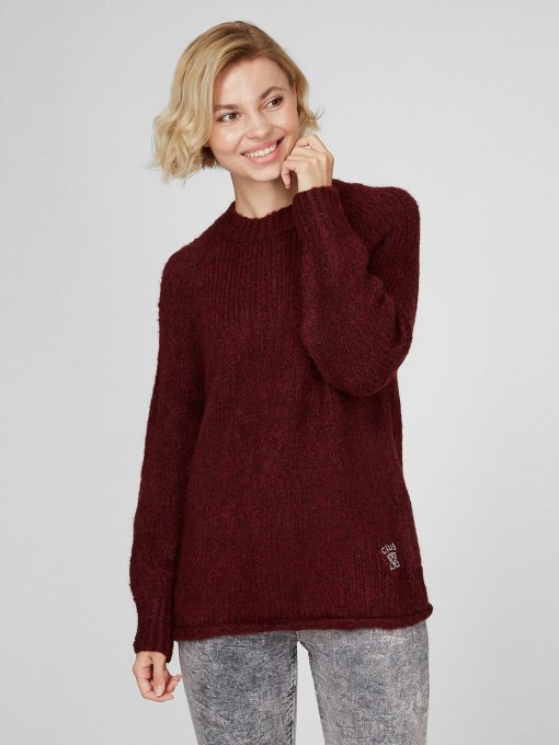 Свитры и кардиганы Sassofono модель A201-SC-1318, Бордовий Фото