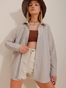 Сорочки Trend Alacati Stili модель ALC-X10232/Kahve Фото