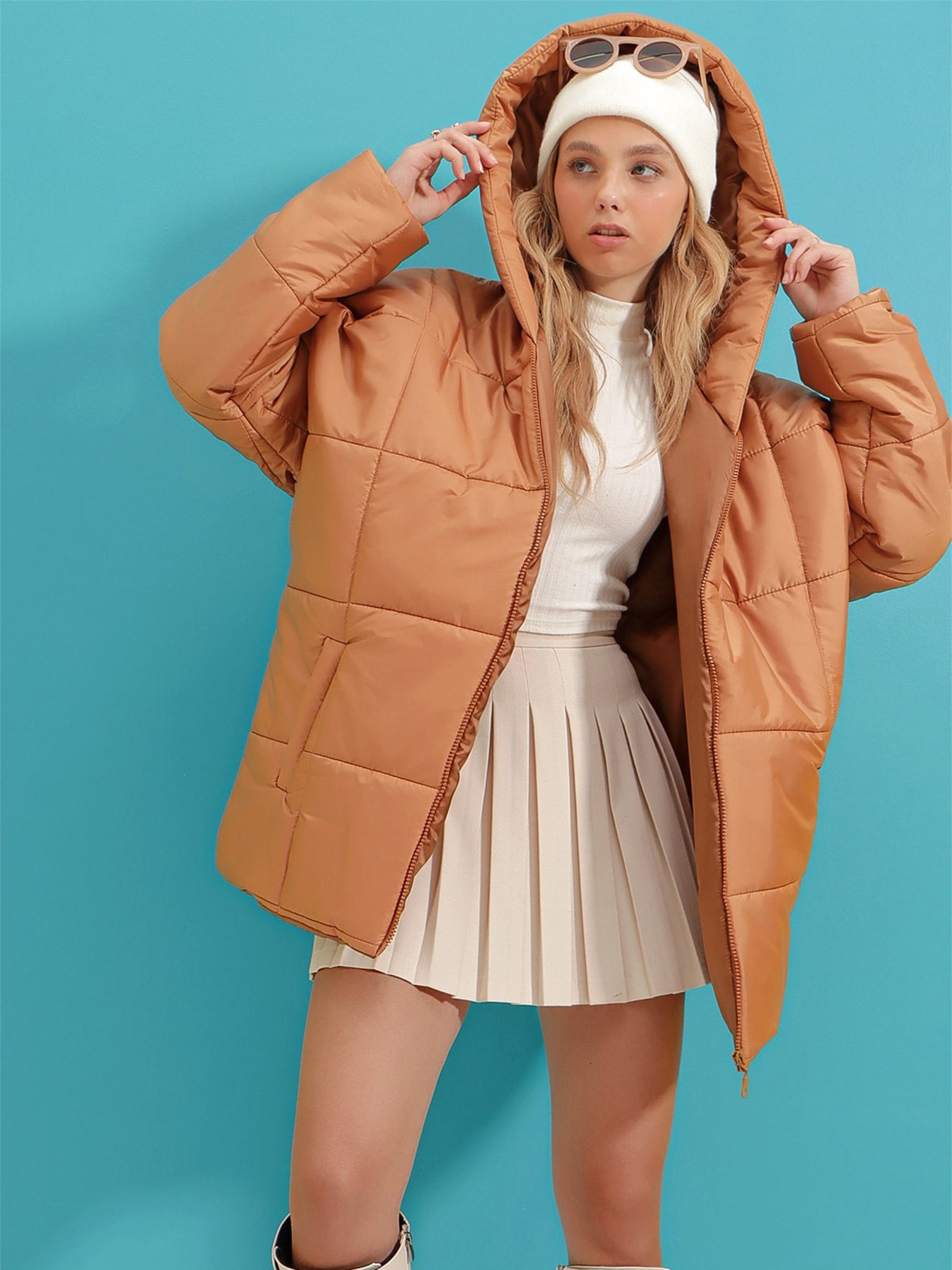Куртки та дублянки Trend Alacati Stili модель ALC-X7365/CAMEL Фото