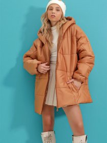 Куртки та дублянки Trend Alacati Stili модель ALC-X7365/CAMEL Фото