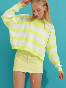 Свитры и кардиганы Trend Alacati Stili модель ALC-X9277/NEON YESILI Фото