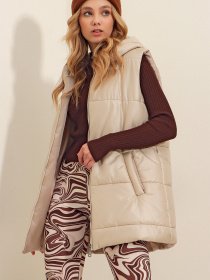 Куртки та дублянки Trend Alacati Stili модель ALC-X9455/BEJ Фото