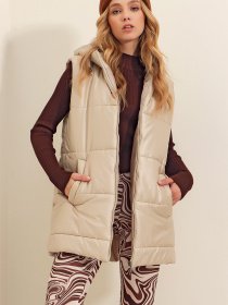 Куртки та дублянки Trend Alacati Stili модель ALC-X9455/BEJ Фото