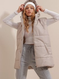 Куртки та дублянки Trend Alacati Stili модель ALC-X9455/GRI Фото