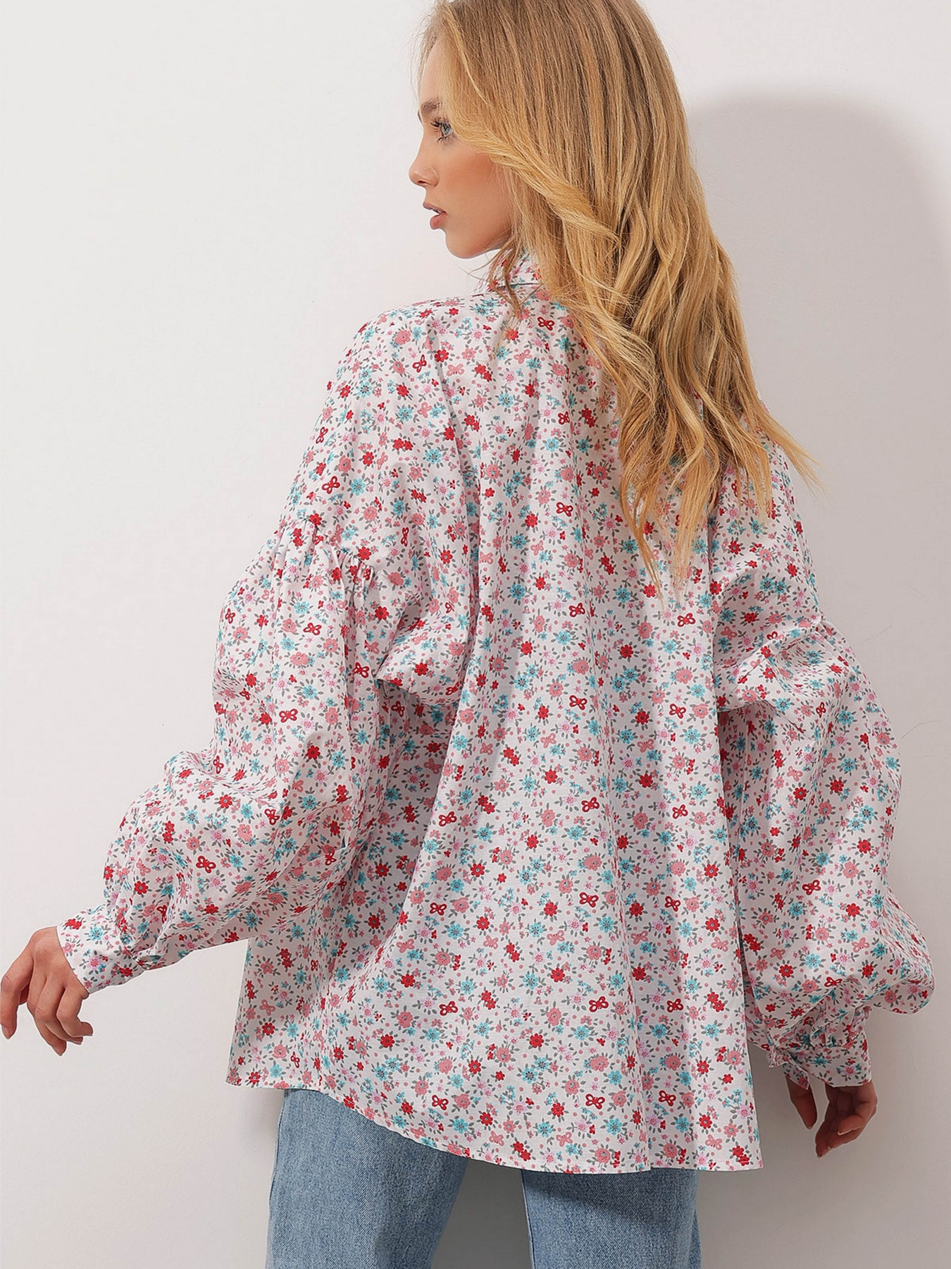 Рубашки Trend Alacati Stili модель ALC-X9948/Beyaz Pembe Фото