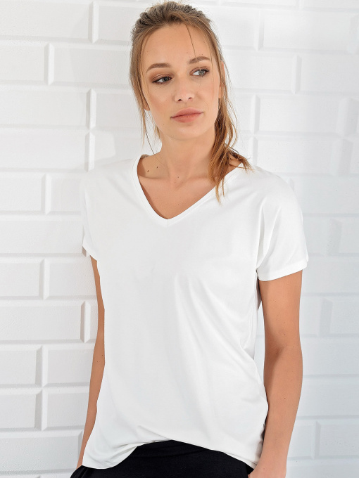 Футболки и поло Trend Alacati Stili модель ALC-1045-A/EKRU Фото
