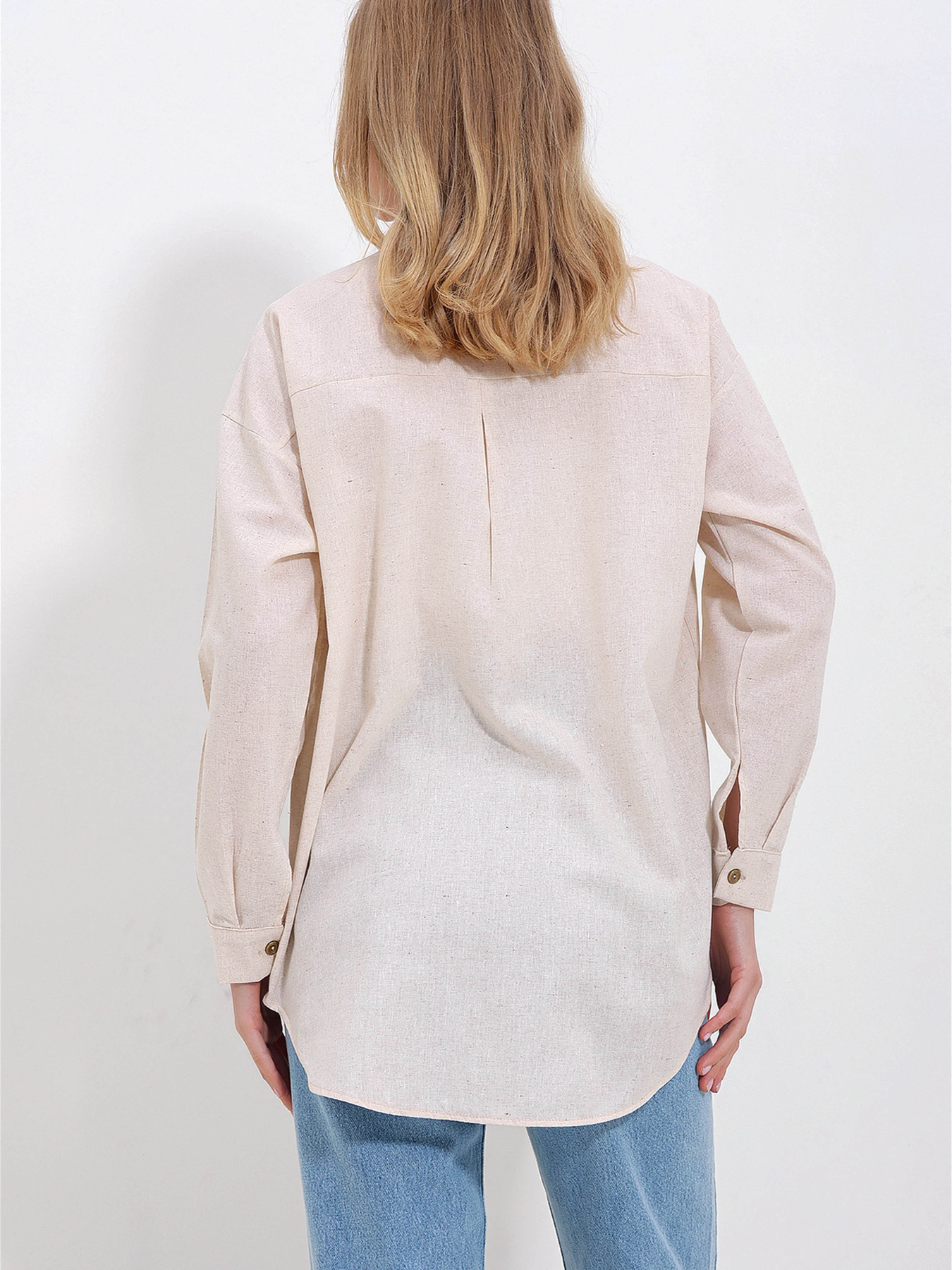 Сорочки Trend Alacati Stili модель ALC-X10343/KREM Сорочки Trend Alacati Stili модель ALC-X10343/KREM Фото