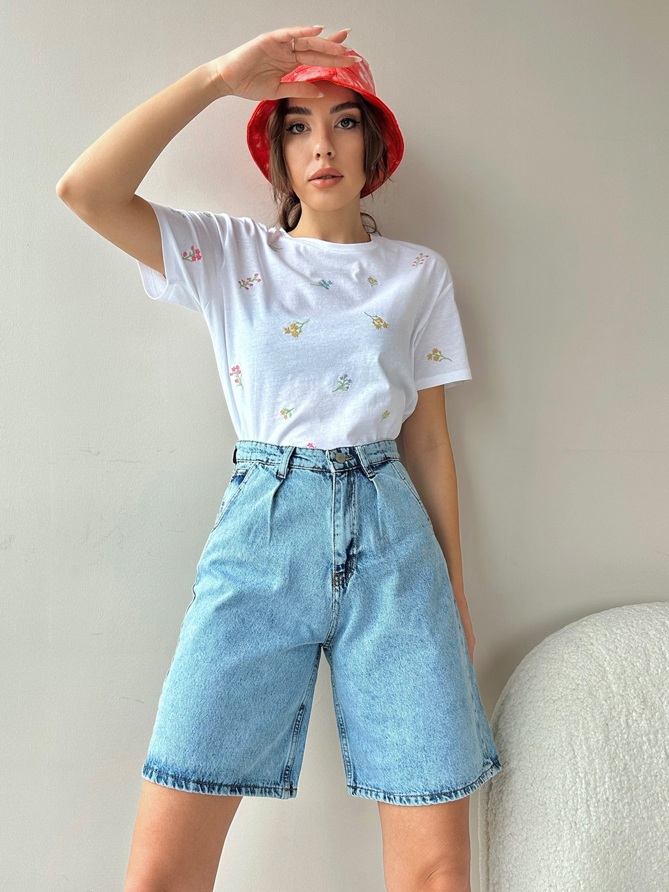 Шорти Trend Alacati Stili модель ALC-X8174/Acik Mavi Шорти Trend Alacati Stili модель ALC-X8174/Acik Mavi Фото
