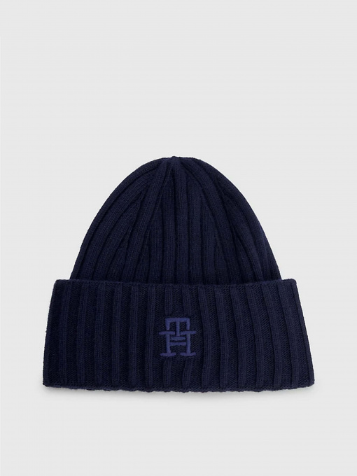 Шапки и кепки Tommy Hilfiger ICONIC MONOGRAM EMBROIDERY BEANIE модель AW0AW15153-DW6 Фото
