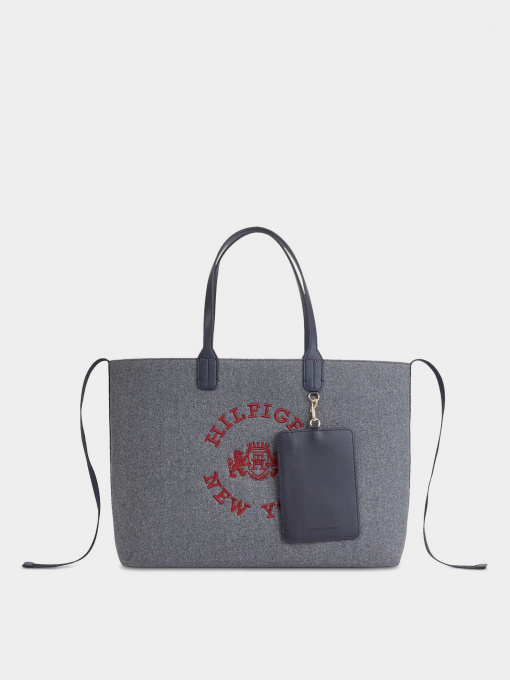 Сумки Tommy Hilfiger Iconic Tommy Tote Wool Logo модель AW0AW15576-PSE Фото
