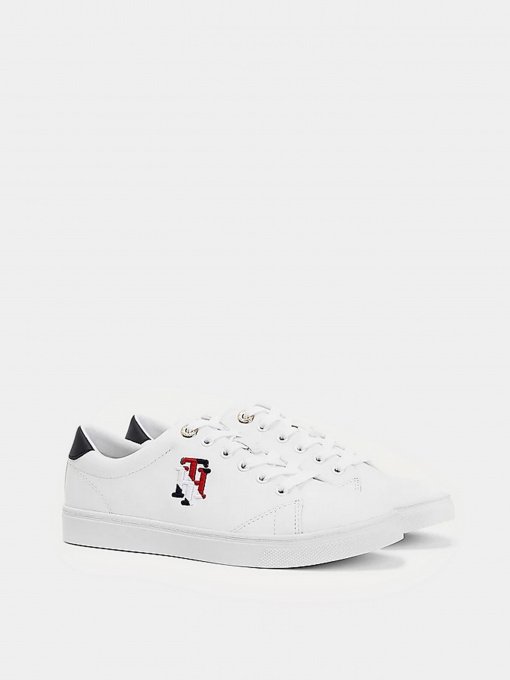 Кеды Tommy Hilfiger LEATHER MONOGRAM TRAINERS модель FW0FW05794-YBR Фото