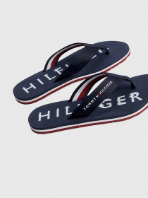 Шлёпанцы Tommy Hilfiger ESSENTIAL SIGNATURE WEBBING FLIP-FLOPS модель FW0FW07419-0GY Фото