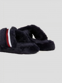 Тапки Tommy Hilfiger Global Stripe Faux Fur Slippers модель FW0FW07551-DW6 Фото