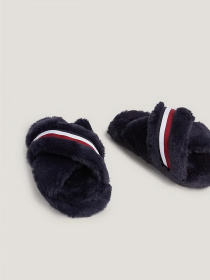 Тапки Tommy Hilfiger Global Stripe Faux Fur Slippers модель FW0FW07551-DW6 Фото