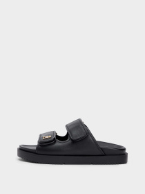 Шлёпанцы Tommy Hilfiger DOUBLE STRAP LEATHER SANDAL модель FW0FW09121-BDS Фото