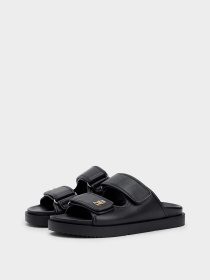 Шлёпанцы Tommy Hilfiger DOUBLE STRAP LEATHER SANDAL модель FW0FW09121-BDS Фото