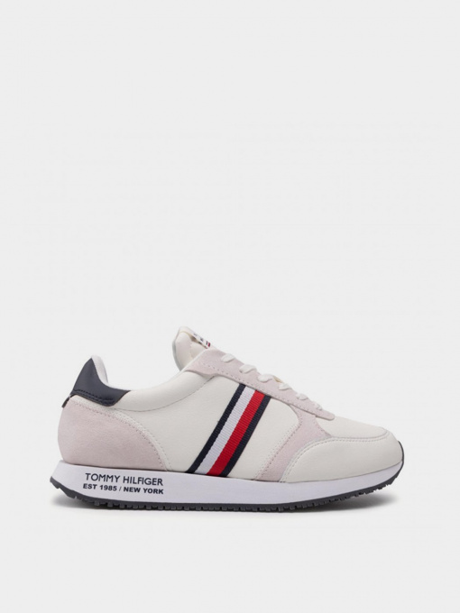 Кросівки Tommy Hilfiger Runner Lo Leather Stripes модель FM0FM03632-YBL Фото