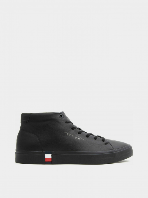 Кеды Tommy Hilfiger Corporate High Modern Vulc Lea модель FM0FM03740-BDS Фото