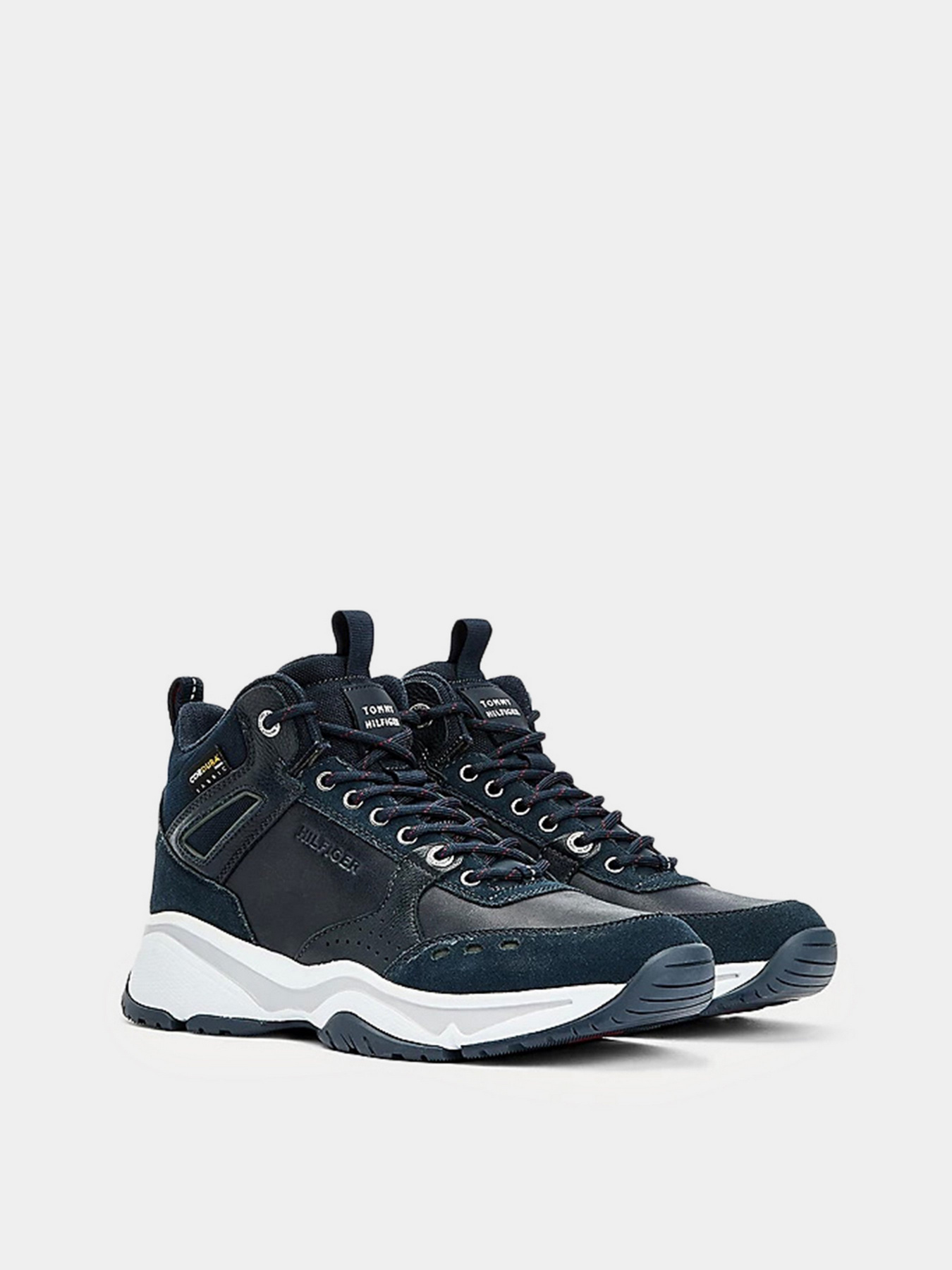 Кросівки Tommy Hilfiger High Sneaker Leather модель FM0FM03273-DW5 Кросівки Tommy Hilfiger High Sneaker Leather модель FM0FM03273-DW5 Фото