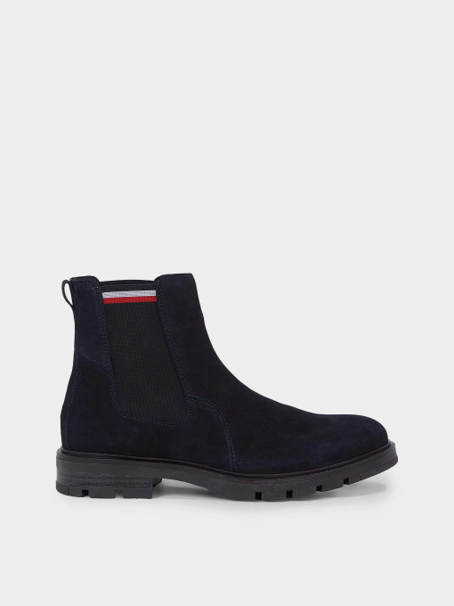 Черевики та чоботи Tommy Hilfiger Signature Tape Suede Chelsea Ankle Boots модель FM0FM04803-DW5 Фото