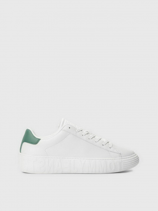 Кеды Tommy Hilfiger Leather Logo Cupsole Trainers модель EM0EM01213-YBI Фото