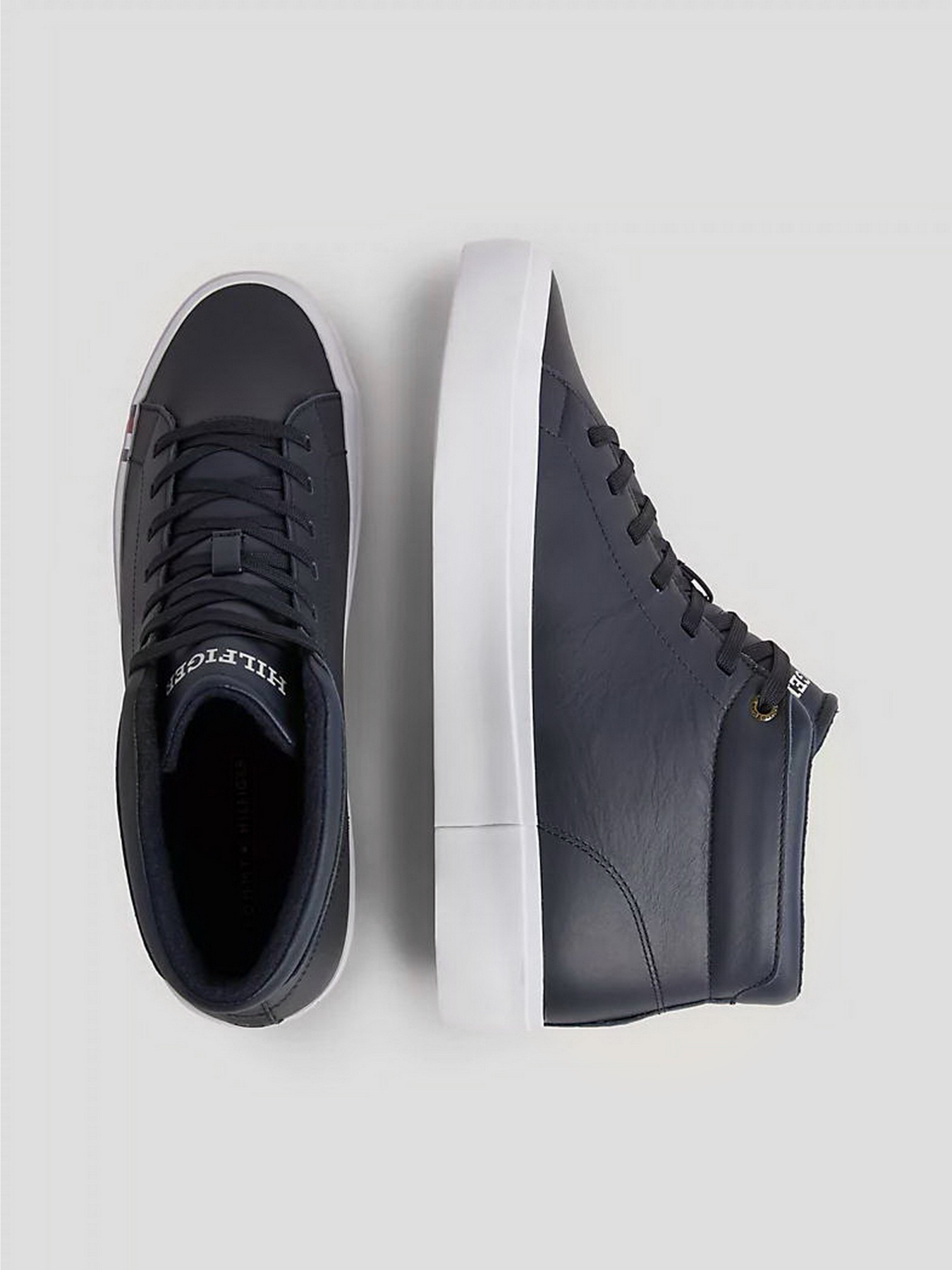 Кеди Tommy Hilfiger Modern Leather Mid-Top Trainers модель FM0FM04820-DW5 Кеди Tommy Hilfiger Modern Leather Mid-Top Trainers модель FM0FM04820-DW5 Фото