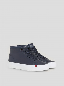 Кеди Tommy Hilfiger Modern Leather Mid-Top Trainers модель FM0FM04820-DW5 Фото