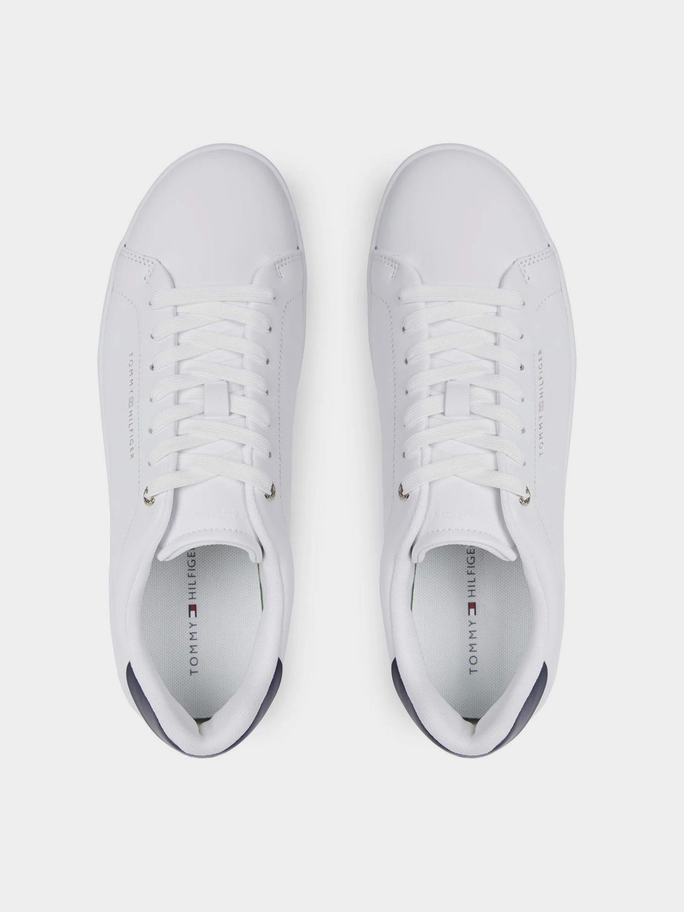 Кеды Tommy Hilfiger Contrast Heel Leather Cupsole Trainers модель FM0FM04829-YBS Фото