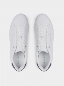 Кеды Tommy Hilfiger Contrast Heel Leather Cupsole Trainers модель FM0FM04829-YBS Фото
