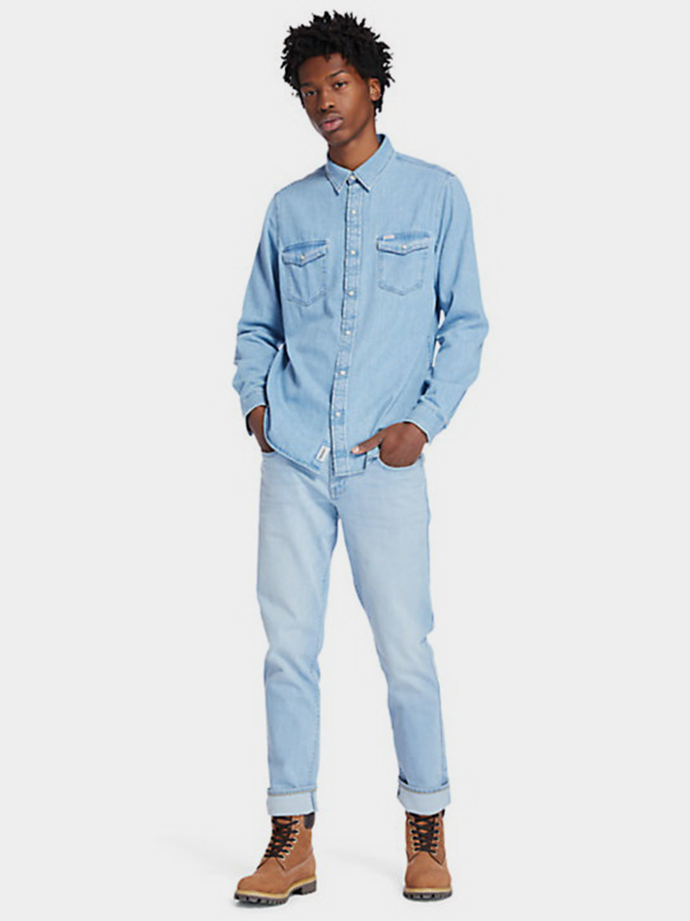 Рубашки Timberland Mumford River Denim модель TB0A2D6RAS2 Фото