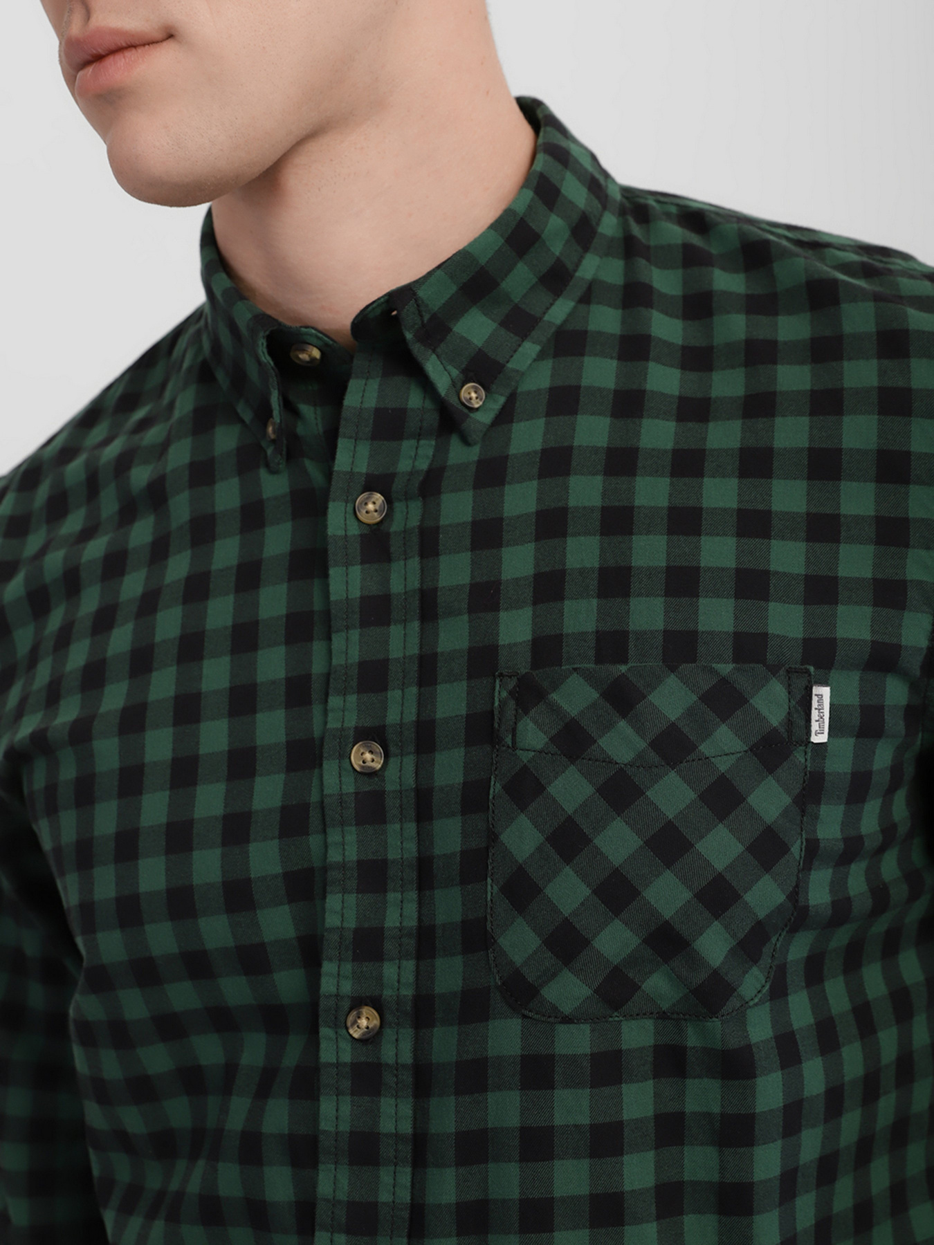 Рубашки Timberland Back River Brushed-Cotton Check модель TB0A2BJVJ76 Фото