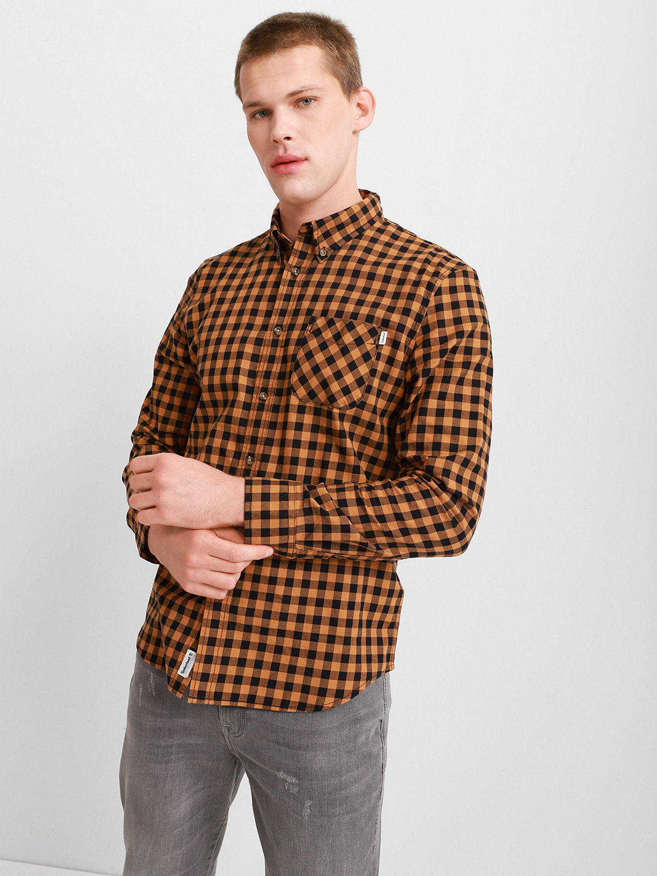 Рубашки Timberland Back River Brushed-Cotton Check модель TB0A2BJVP50 Фото