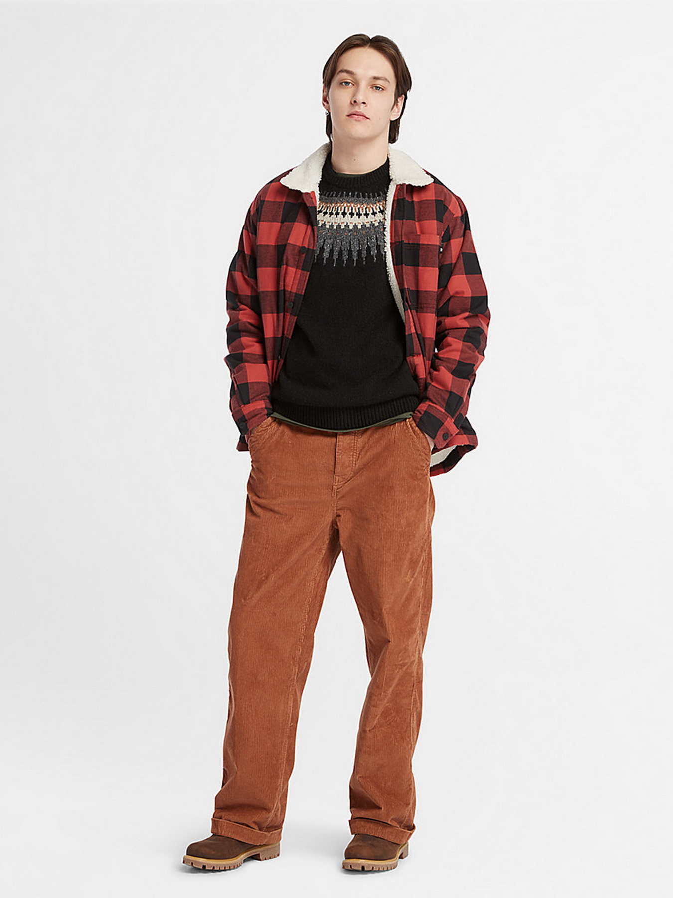 Куртки та дублянки Timberland Buffalo Plaid High Pile Fleece-lined модель TB0A6FWNDW8 Фото