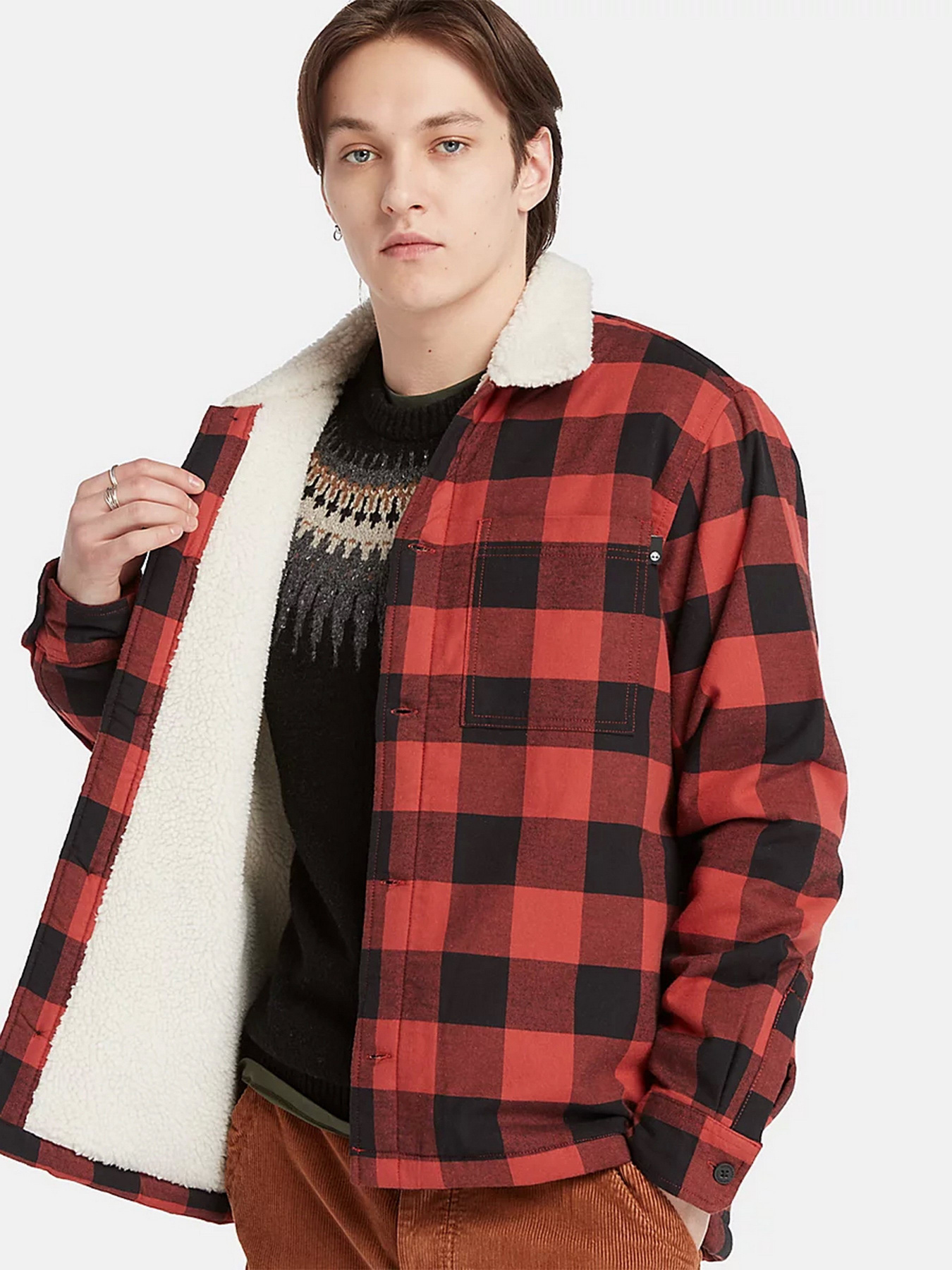 Куртки та дублянки Timberland Buffalo Plaid High Pile Fleece-lined модель TB0A6FWNDW8 Фото