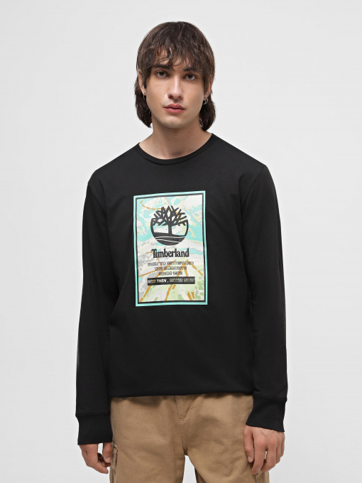 Худі та світшоти Timberland LS Ski School Printed Stack Logo Tee модель TB0A6JK9001 Фото