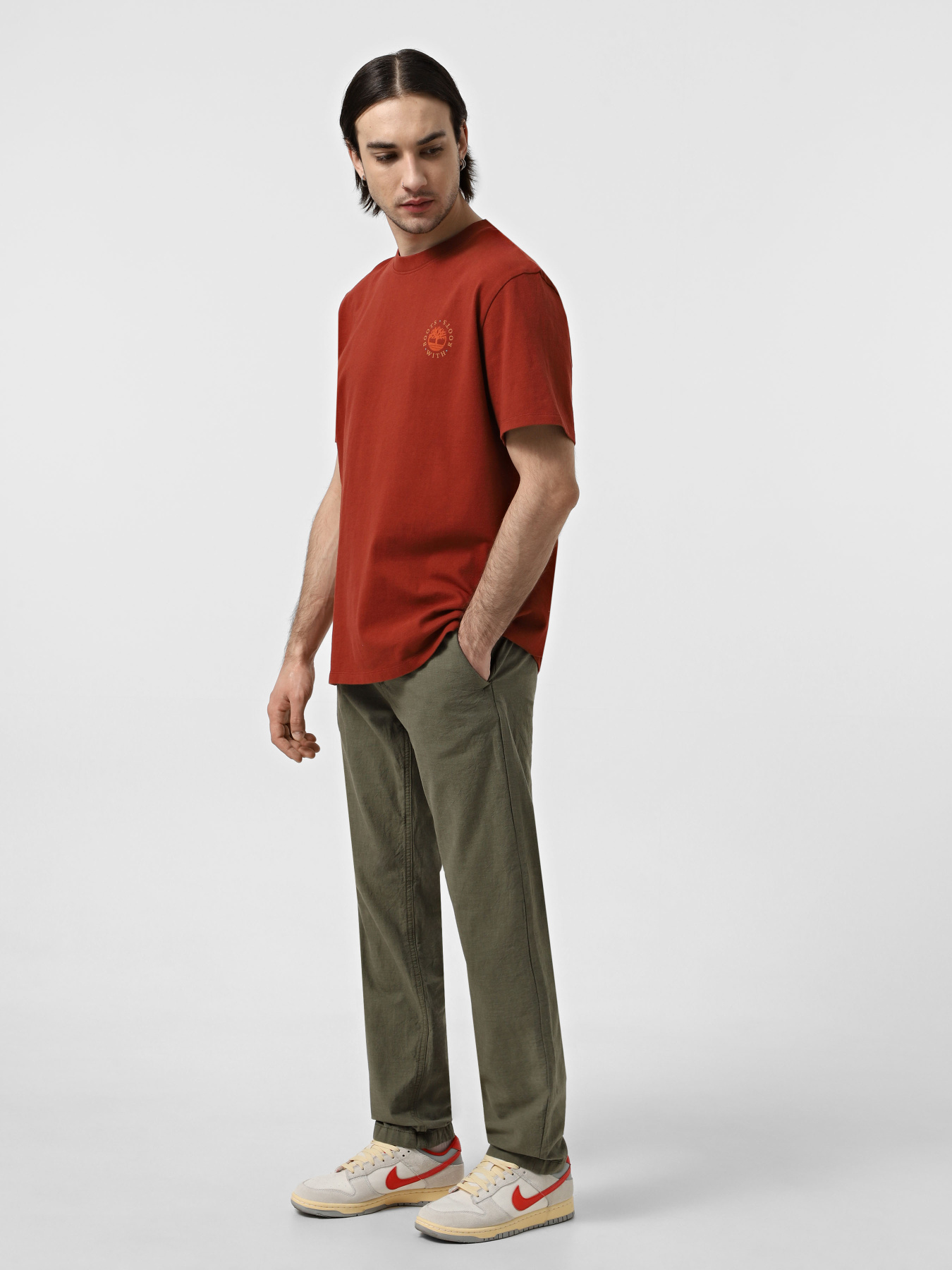 Штани Timberland Cotton Linen Leaf Green YD модель TB0A2F6BJ20 Фото