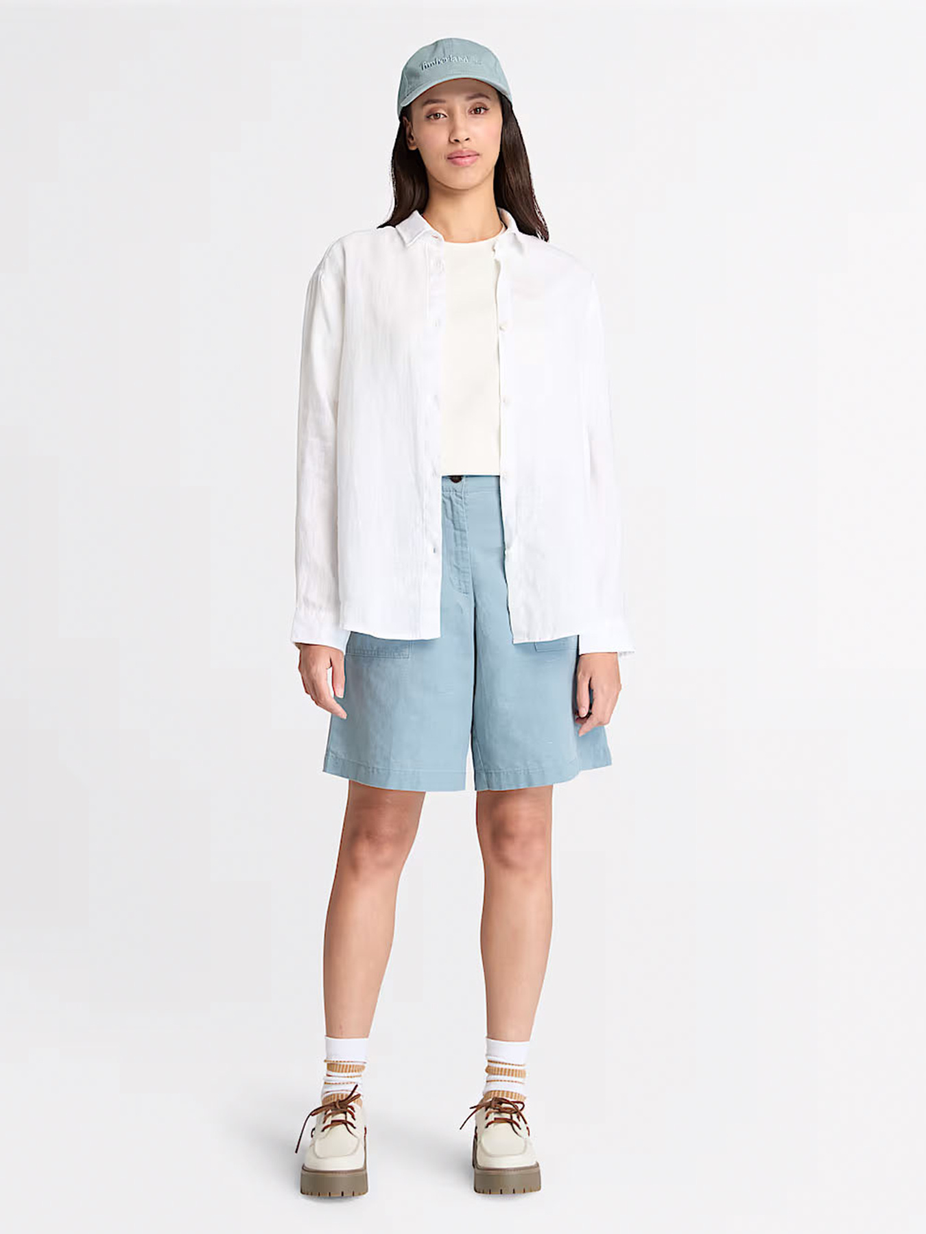 Шорти Timberland Linen Bermuda модель TB0A67QQ758 Шорти Timberland Linen Bermuda модель TB0A67QQ758 Фото