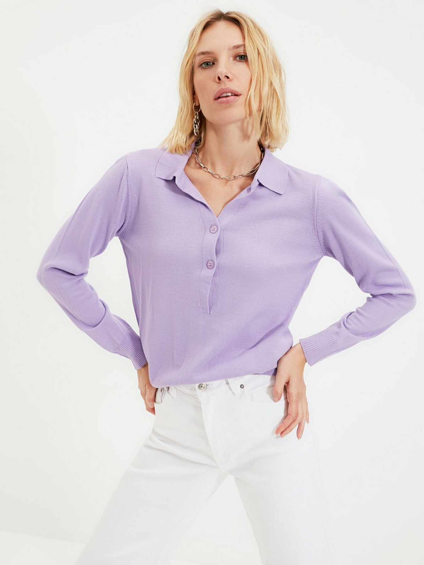 Свитры и кардиганы Trendyol модель TWOAW21KZ0308/Lila Свитры и кардиганы Trendyol модель TWOAW21KZ0308/Lila Фото