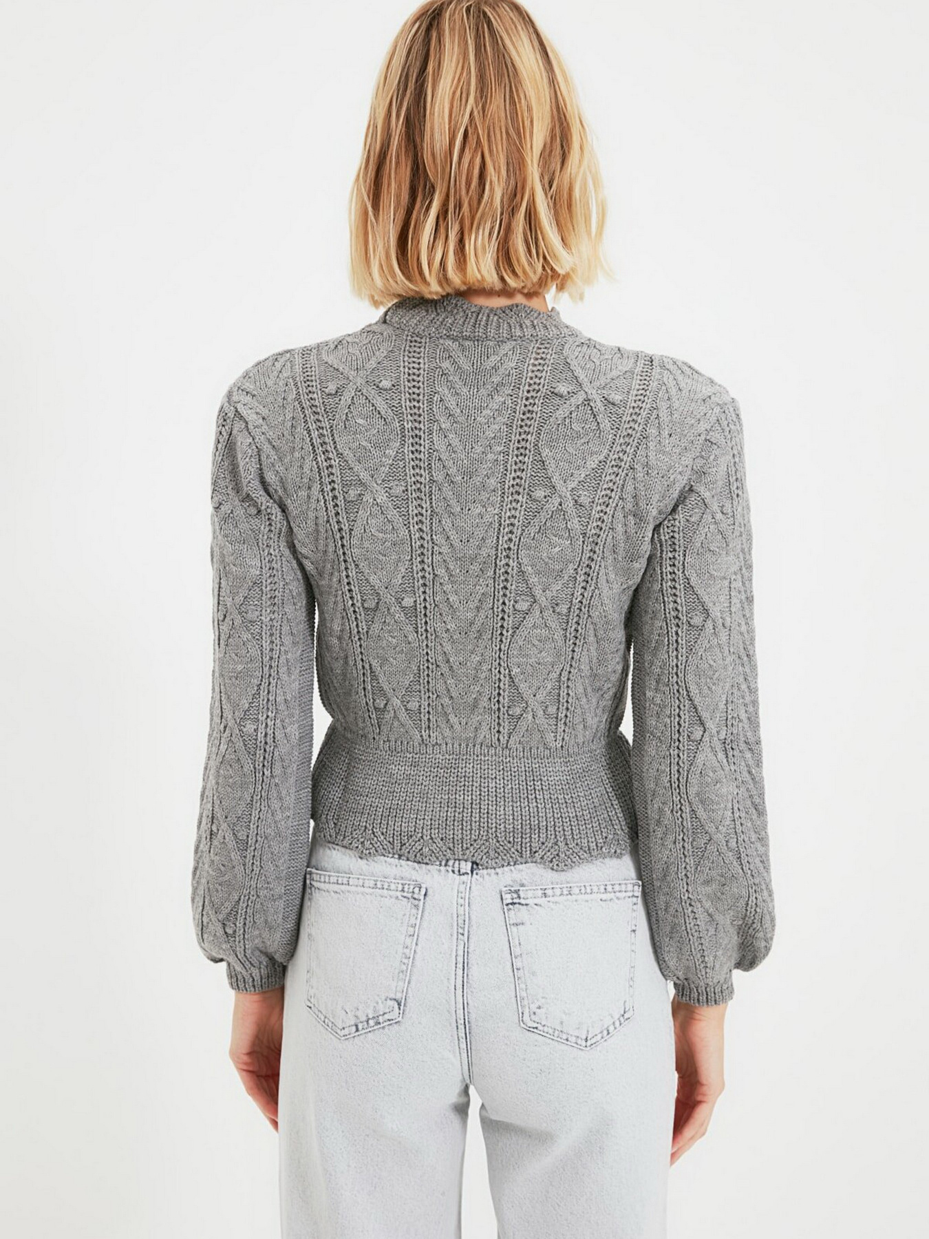 Свитры и кардиганы Trendyol модель TWOAW21KZ0438/Gri Свитры и кардиганы Trendyol модель TWOAW21KZ0438/Gri Фото