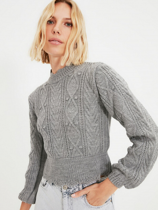 Свитры и кардиганы Trendyol модель TWOAW21KZ0438/Gri Фото