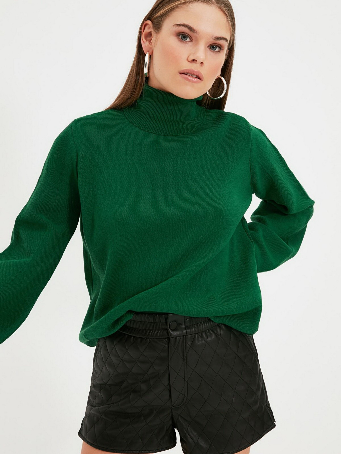 Свитры и кардиганы Trendyol модель TWOAW21KZ0485/Zumrut Yesili Свитры и кардиганы Trendyol модель TWOAW21KZ0485/Zumrut Yesili Фото