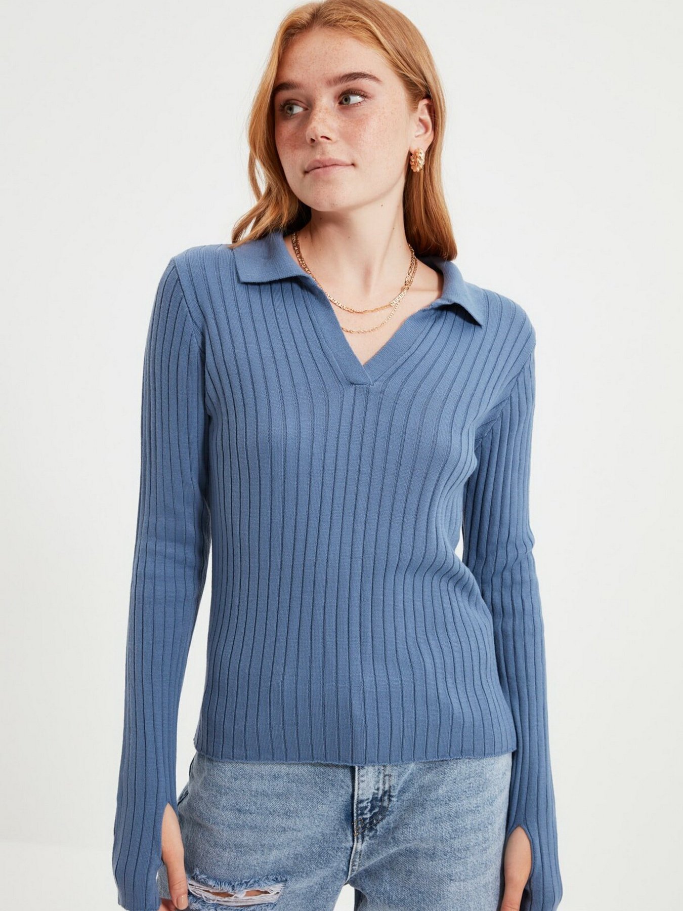 Свитры и кардиганы Trendyol модель TWOAW21KZ1113/Indigo Свитры и кардиганы Trendyol модель TWOAW21KZ1113/Indigo Фото