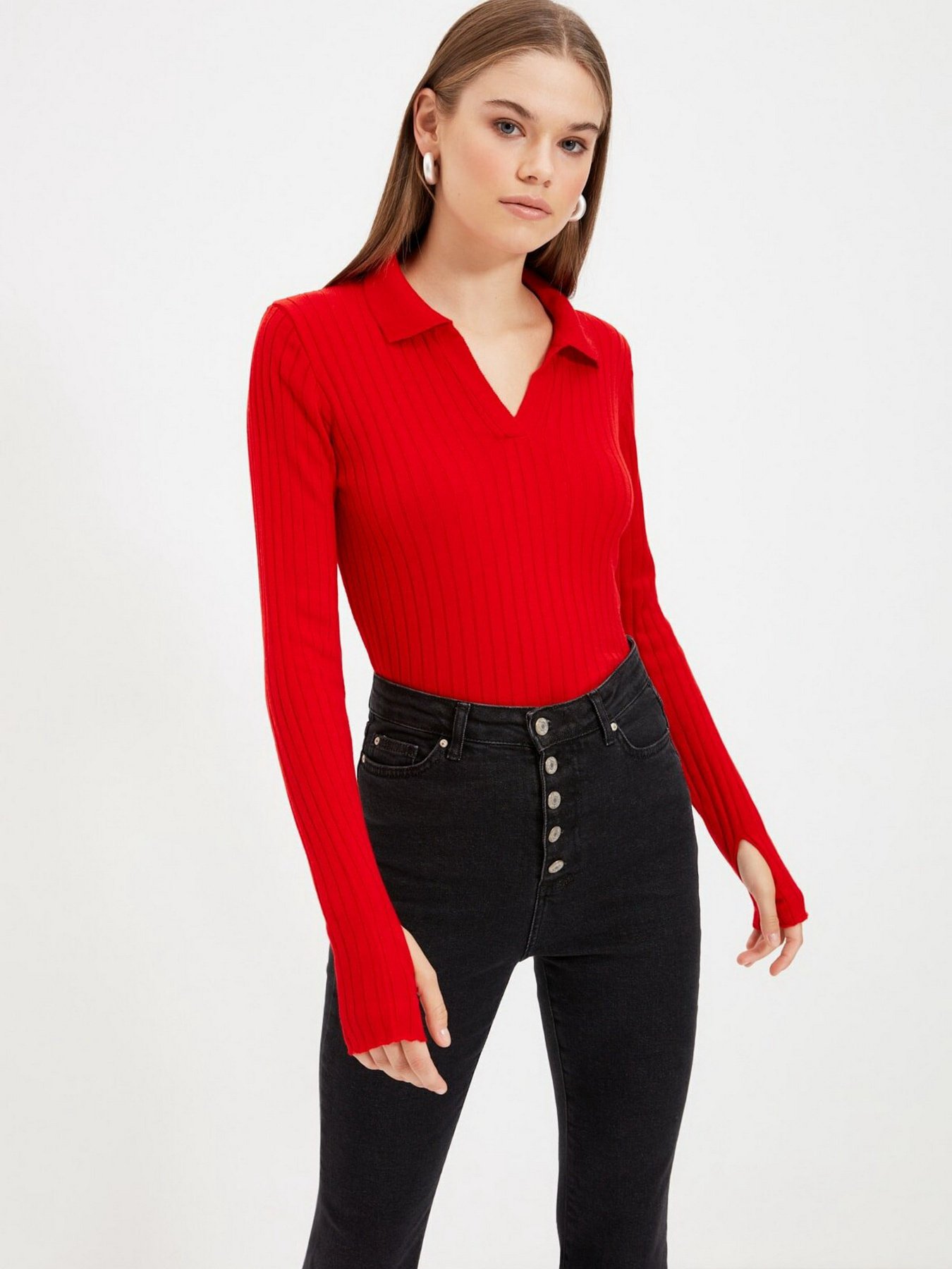 Свитры и кардиганы Trendyol модель TWOAW21KZ1113/Kirmizi Свитры и кардиганы Trendyol модель TWOAW21KZ1113/Kirmizi Фото